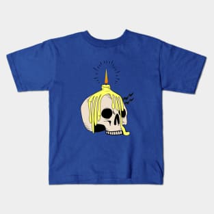 skull lighting the world Kids T-Shirt